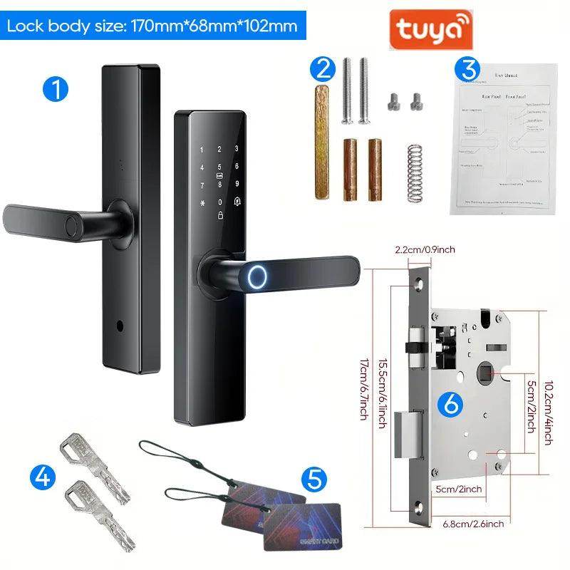 Fingerprint Door Lock | Card, Code, Key - P12 Hub Europe