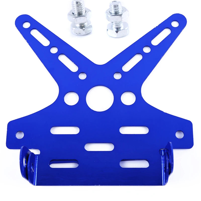 Electroplate Aluminum Alloy Motorcycle Rear License Plate Frame Motorbike Scooter Number Plate Holder 5 Colors