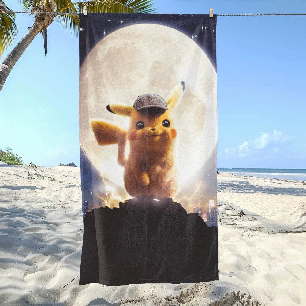 Pikachu-Printed Beach Towels: Fun for Pokémon Fans at the Shore! Suitable for towels, bath towels, beach towels - P12 Hub Europe