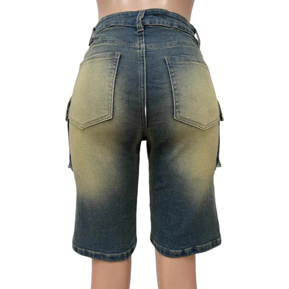 Retro Washed Women's Denim Shorts - P12 Hub Europe