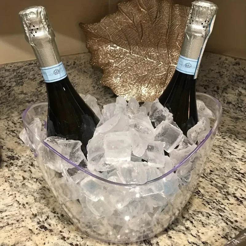 Hot Transparent Ice Cube Storage Bucket Beer Wine Bucket Bar Ice Bucket Container Champagne Can Wine Champagne Beer Chiller - P12 Hub Europe