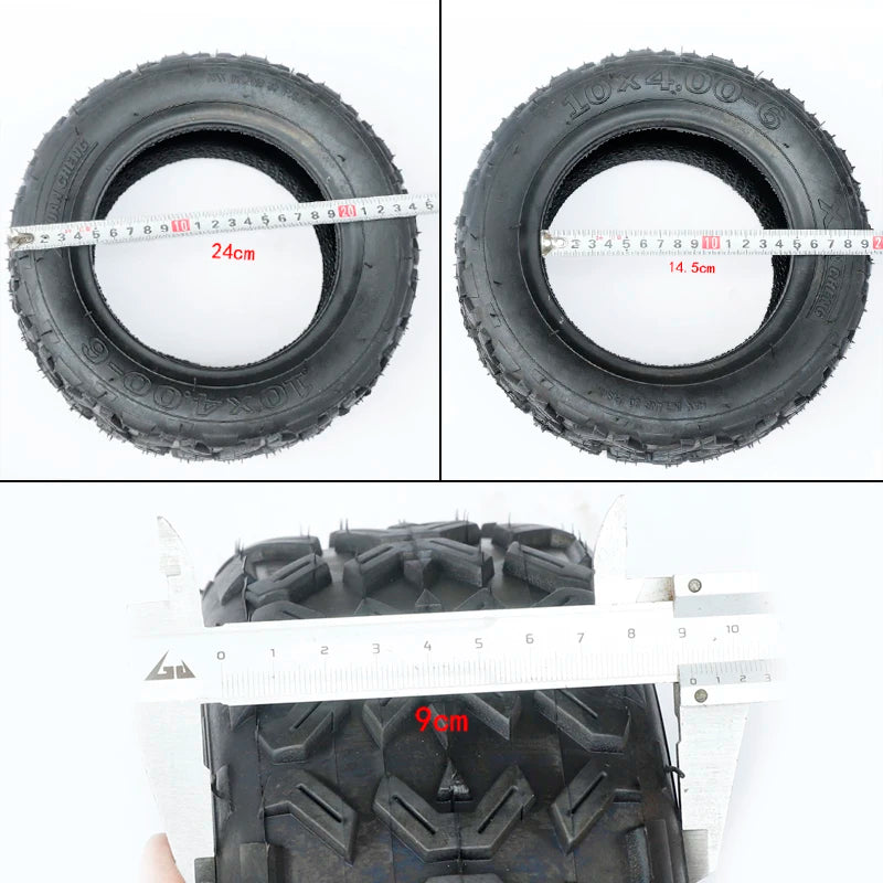 Mini Motorcycle 10*4.00-6 Anti Slip Off-road Tire for Electric Scooter Balance Car 10x4.00-6 Tubeless Vacuum Tire