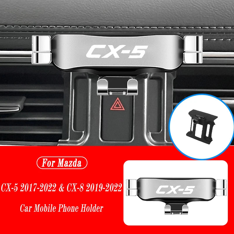 Car Mobile Phone Holder For Mazda CX-5 2015-2022 CX8 2019-2022 Air Vent Mounts Stand GPS Gravity Navigation Bracket Accessories