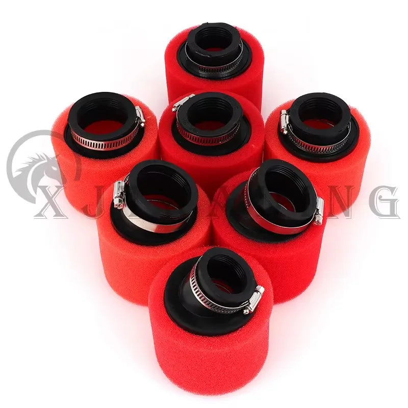 Foam Air Filter 35mm 38mm 42mm 45mm 48mm 50mm 60mm Sponge Cleaner Moped Scooter Dirt Pit Bike Motorcycle Black and Red