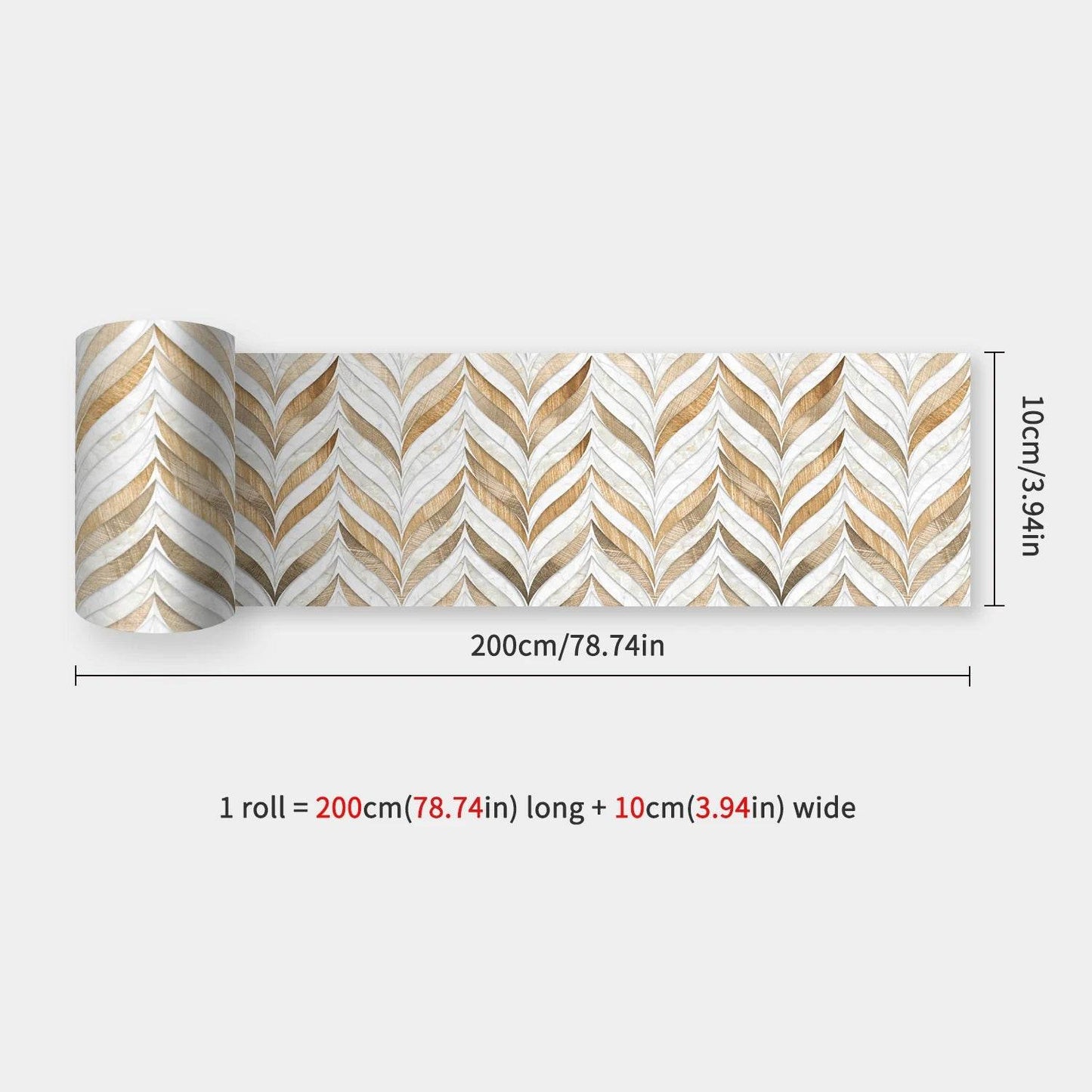 41 Styles Baseboard Stickers Waterproof Peel & Stick Waistline Wall Sticker Floor Border Sticker For Kitchen Bathroom 10x200cm - P12 Hub Europe
