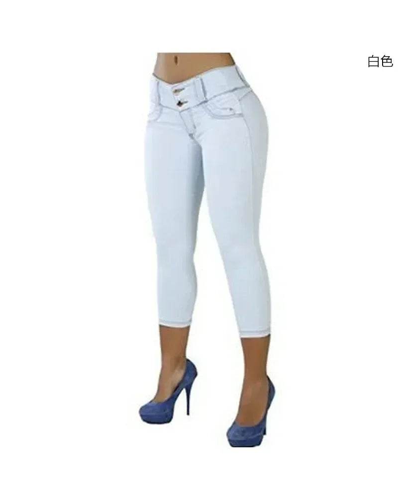 Women's Slim Fit Cropped Jeans - P12 Hub Europe