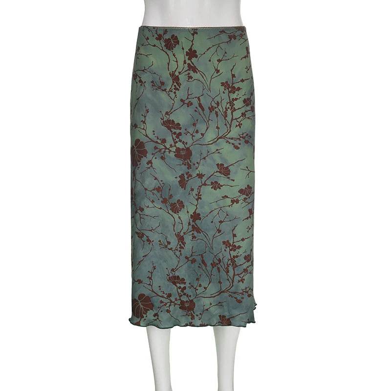 Floral Print Low Rise Skirt - P12 Hub Europe