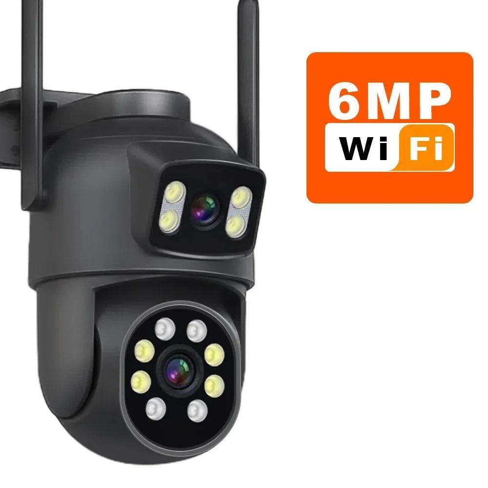 Camera Dual Lens PTZ WiFi 6/12MP, 10x Zoom, AI, Night - P12 Hub Europe