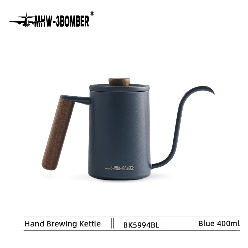 MHW-3BOMBER Pour Over Coffee Kettle 400ml/600ml Stainless Steel Gooseneck Tea Water Pot Chic Cafe Barista Kitchen Accessories