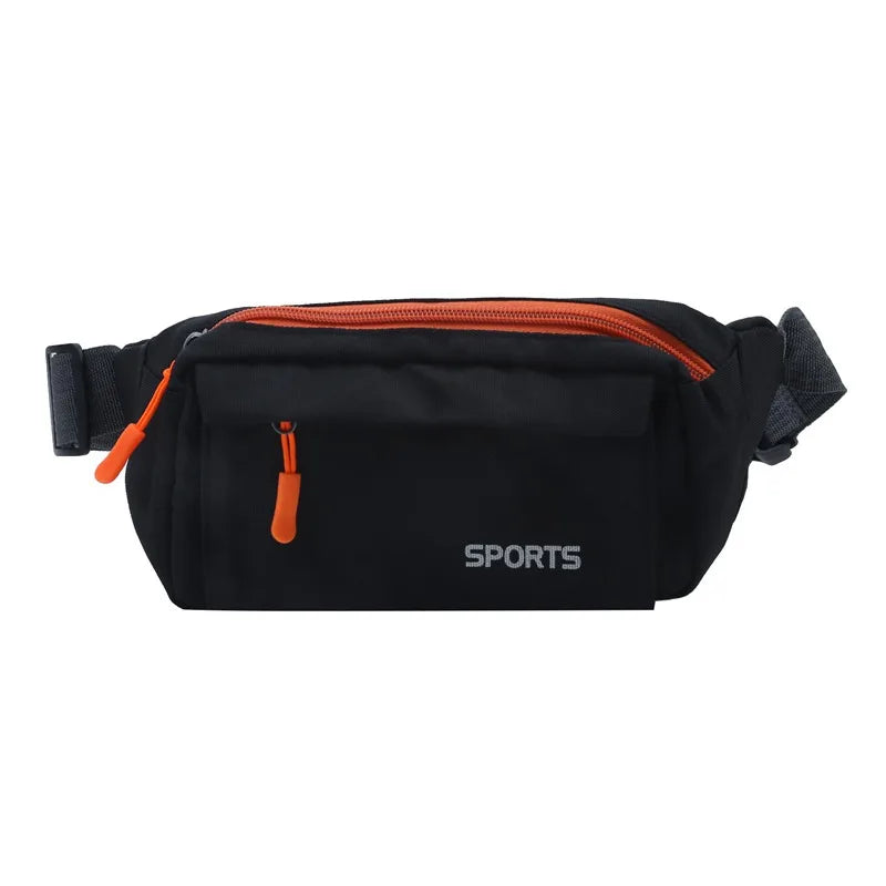 Men's Breast Package Waterproof Outdoor Sports Bag Canvas Pouch Korean-style Waist Bag Fanny Pouch Crossbody Male Banana Bag