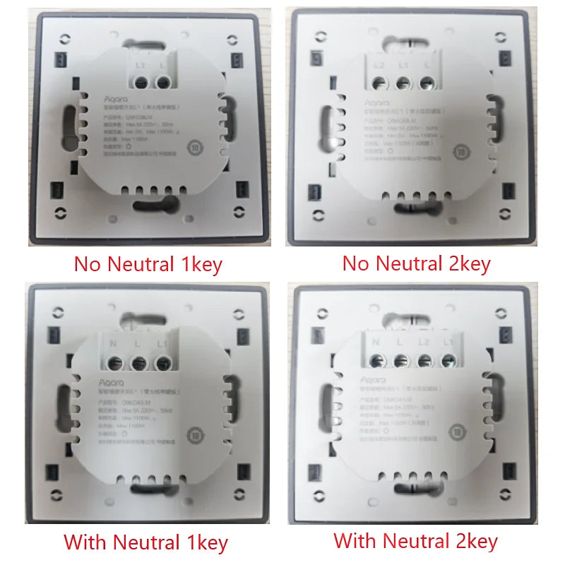 Aqara E1 Smart Wall Switch Wireless Switch Zigbee 3.0 With/No Neutral One Key Remote Control For Xiaomi Mi Home Homek APP