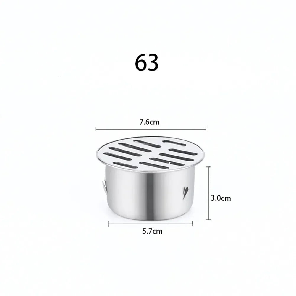 Outdoor Balcony Floor Drain Stainless Steel Drainage Roof Round Floor Drain Cover Rain Pipe Cap For Garden Floor Drain