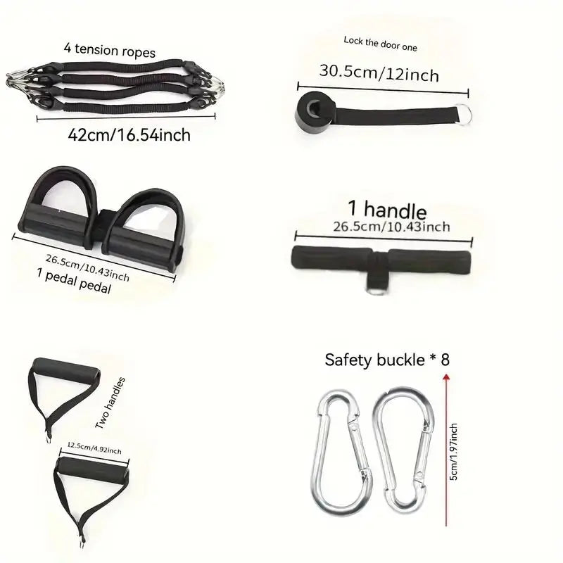Man Tension Rope Woman Yoga Pedal Puller Portable Resistance Band Elastic Fitness Equipment Leg Stretching Exercise At Home