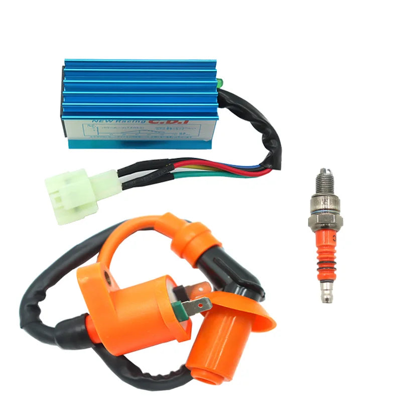 Motorcycle Performance Ignition Coil Racing AC CDI Spark Plug for GY6 50cc 125cc 150cc Moped Scooter Quad Buggy Pit Dirt Bike