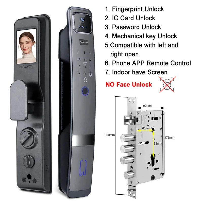 3D Face Lock w/ Camera Fingerprint, Card, 40-120mm, H20 - P12 Hub Europe