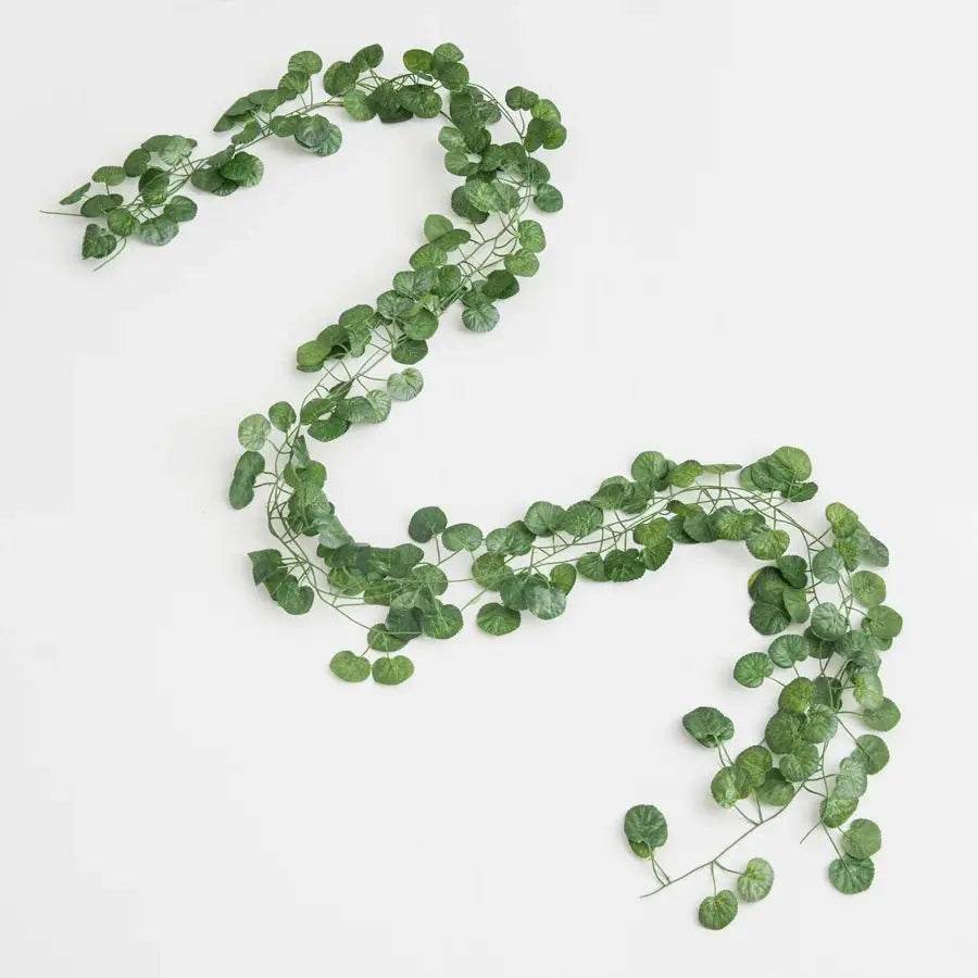 210Cm Artificial Hanging Christmas Garland Plants Vine Leaves Green Silk Outdoor Home Wedding Party Bathroom Garden Decoration - P12 Hub Europe