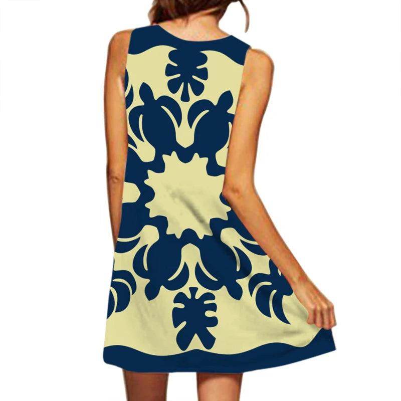 V-Neck Sleeveless Midi Dress Loose Fit - P12 Hub Europe
