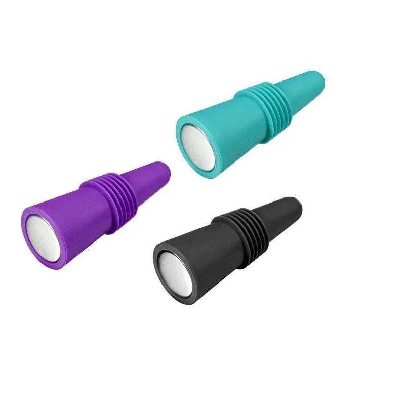 Silicone Wine and Beverage Bottle Cap Set Leak Proof Champagne Bottles Sealer Stoppers Wine Cork Saver Stopper Reusable - P12 Hub Europe