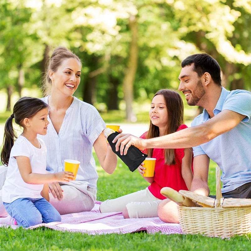 Wine Ice Bag Cooling Holder Jelly Picnic Beverage Nylon Wine Cooler Sleeve Soft Drink Rack Bar Tool Champagne Wine Bottle Covers - P12 Hub Europe