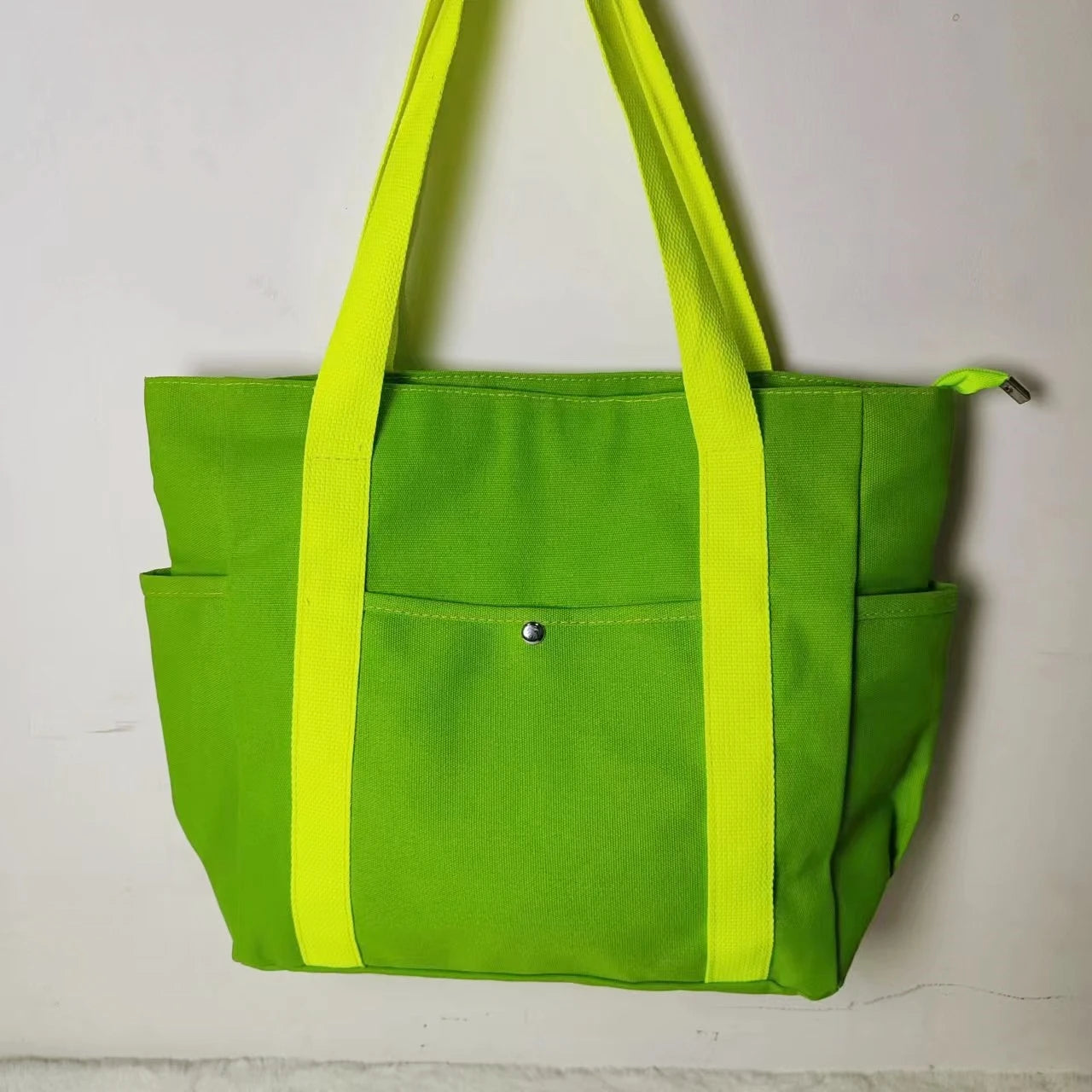Large Capacity Canvas Solid Letter Tote Bag Versatile Handbag for Commuter Work Student Class Underarm Women's Bag shopping bag