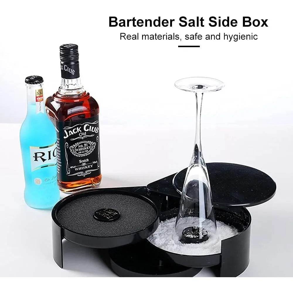 3-layer ABS Rotating Cocktail Seasoning Box, Bar Wine Accessories, Mixed Salt and Sugar Box, Bar Bartender Mixer Toolbox - P12 Hub Europe