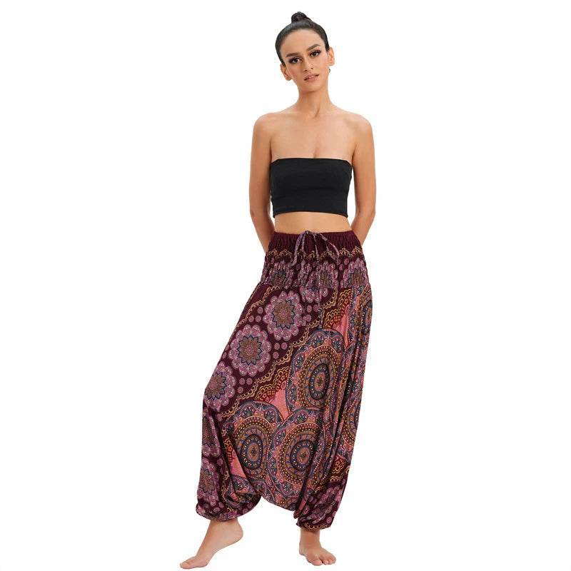 Women's Boho Harem Rayon Pants - P12 Hub Europe