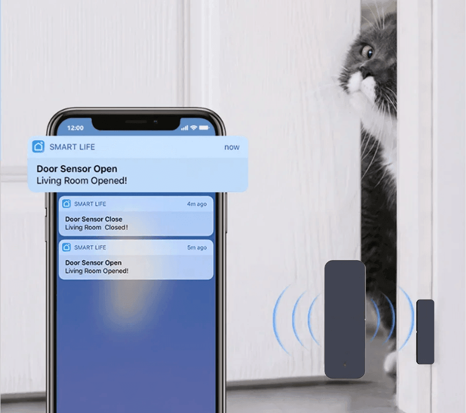 Sensor Door Tuya Zigbee WiFi Smart - P12 Hub Europe