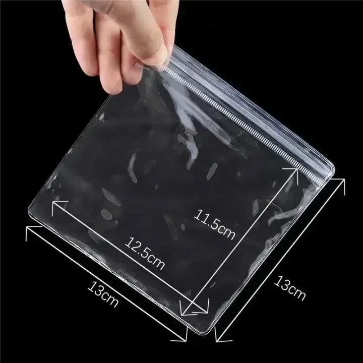 100/10Pcs PVC Jewelry Package Bags Thicken Self Sealing Pouches Anti-Oxidation Earring Necklace Clear Organizer Bag Reusable