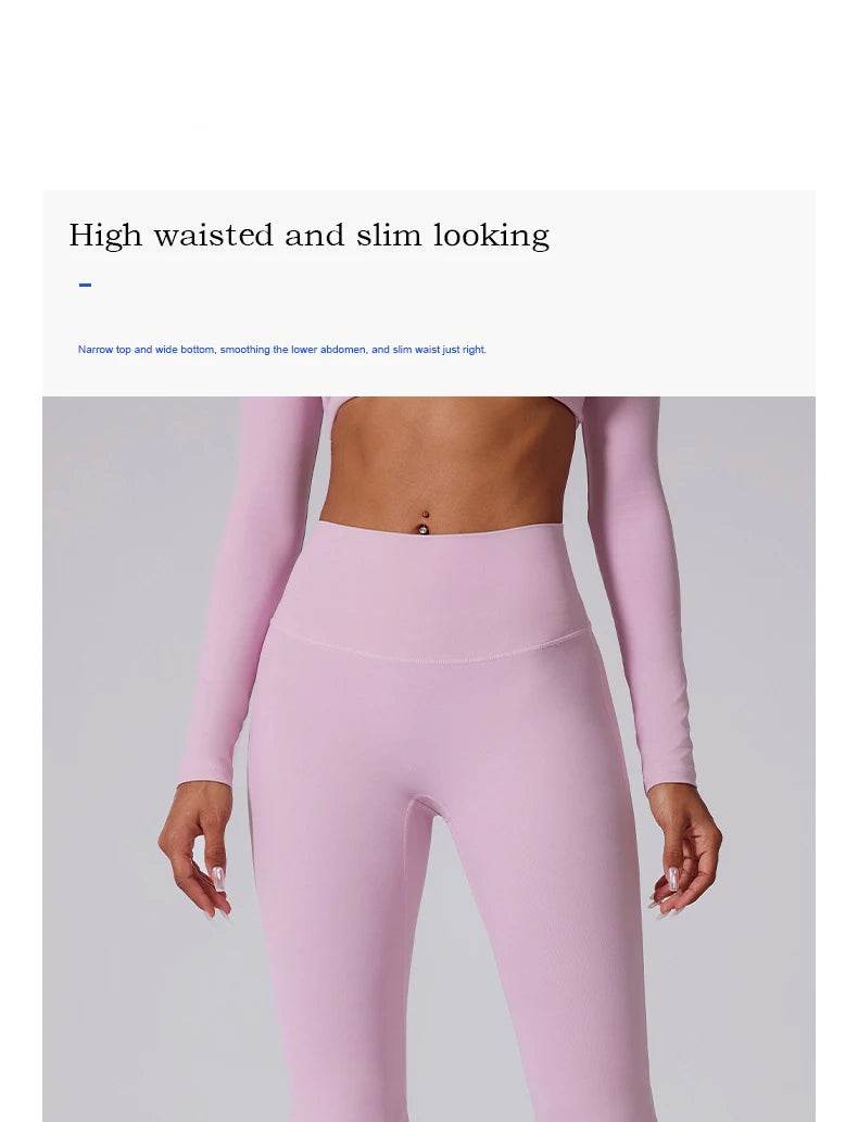 Women's High-Waist Flare Leggings - P12 Hub Europe