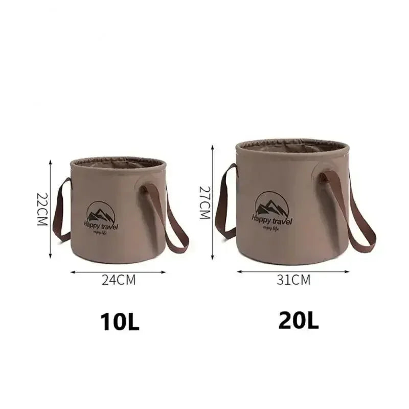 5/10/20L Outdoor Multifunctional Bucket Collapsible Portable Travel Bucket Large Capacity Carrying Bucket Camping Fishing Bucket