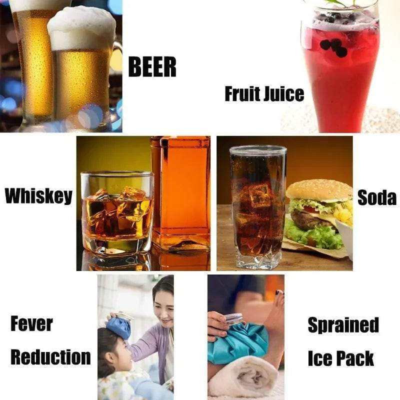 304 Food Stainless Steel Ice Cubes Set Reusable Chilling Stones for Whiskey Wine Cooling Cube Rock with Tongs Kitchen Bar Tools - P12 Hub Europe