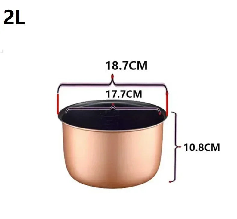 2L 3L 4L 5L latest technology gold rice cooker pot aluminum alloy tank for intelligent rice cookers bowl tank
