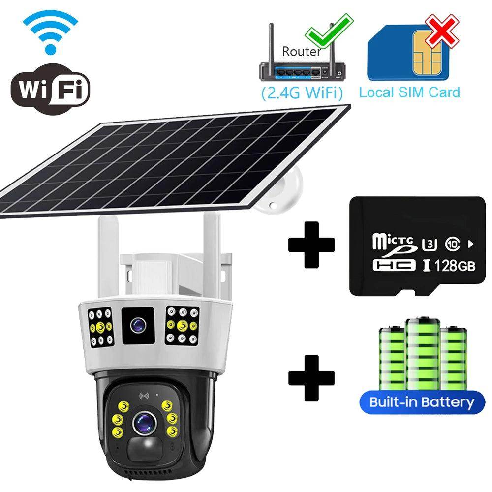 Solar Camera PTZ 4G/WiFi 12MP 6K, 10x Zoom, Color Night - P12 Hub Europe