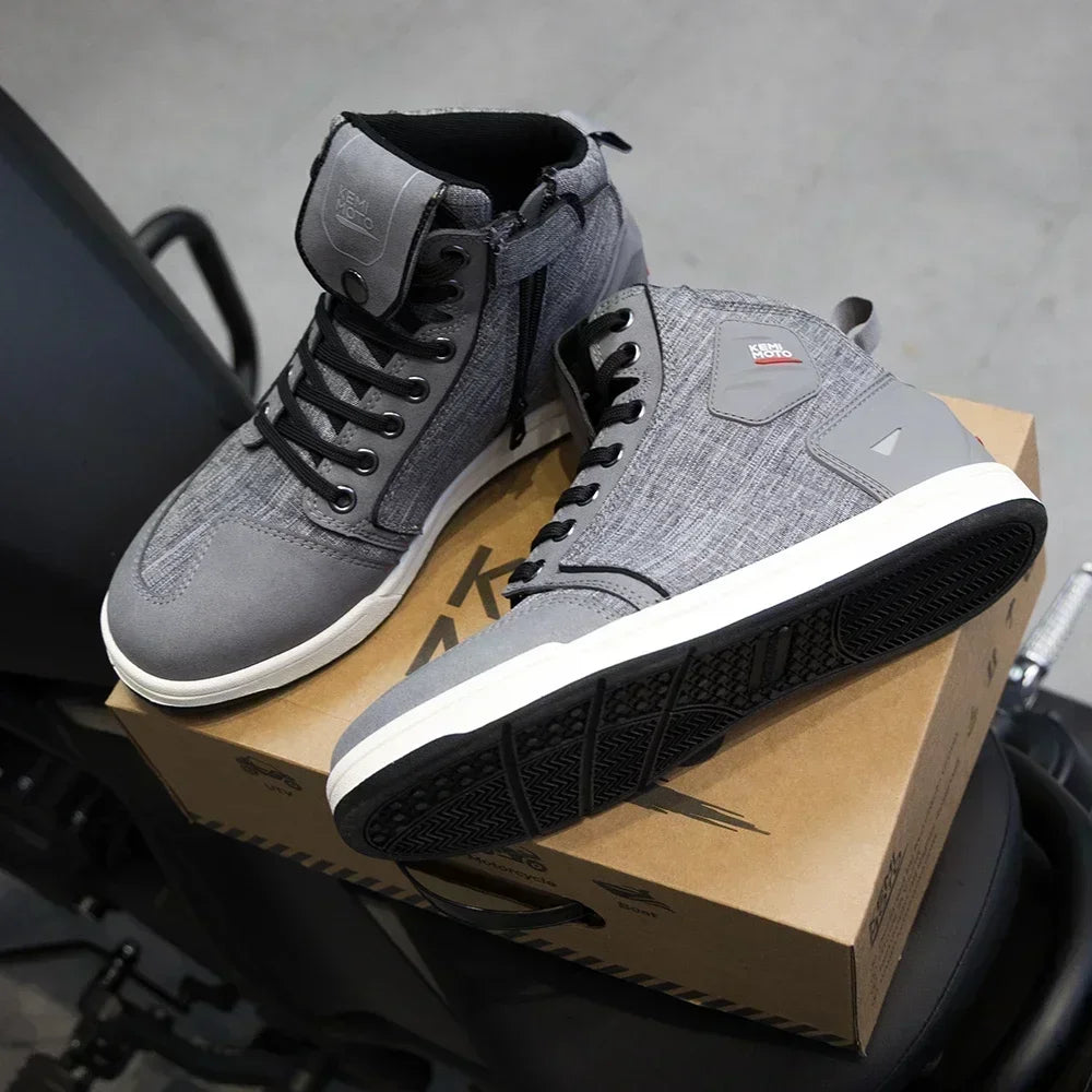 KEMIMOTO Motorcycle Shoes Summer Commuting Riding Men Boots Casual Rides Flat Shoes Anti-collision Protection Outdoor Activities