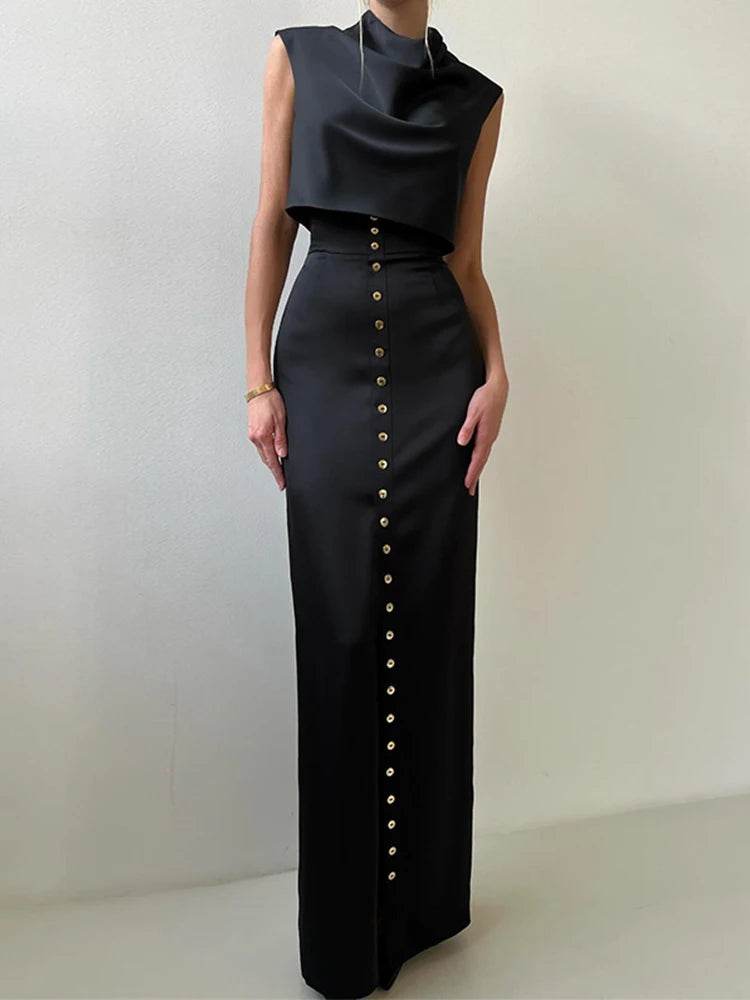 Elegant Split Skirt Crop Set - P12 Hub Europe