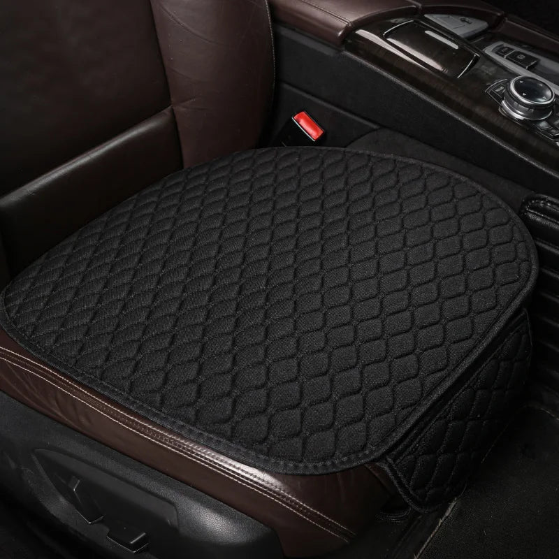 3Pcs Cotton and linen Car Seat Cover Set Universal Car Seat Cover Cushion All Season Car Seat Protector Interior Car Accessories