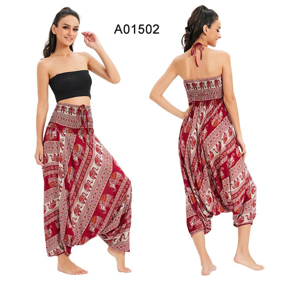 Women's Boho Harem Rayon Pants - P12 Hub Europe