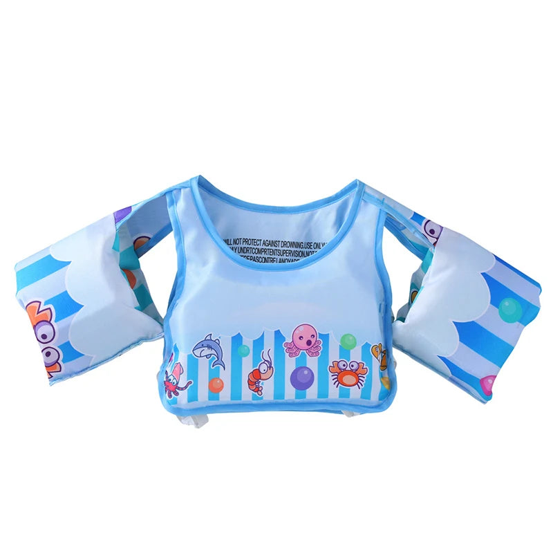 Kids Swim Vest Life Jacket for Children Sea Beach Baby Play Water Game Toy Toddler Pool Floaties with Shoulder Harness Arm Wings