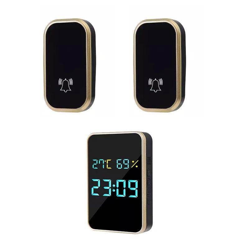 Doorbell Self-Powered Wireless | Temp/Humidity Display, 433MHz - P12 Hub Europe