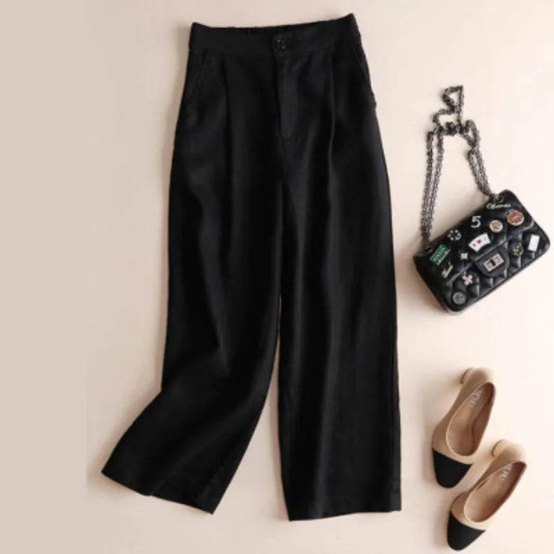 Women's Wide-Leg Linen Pants - P12 Hub Europe