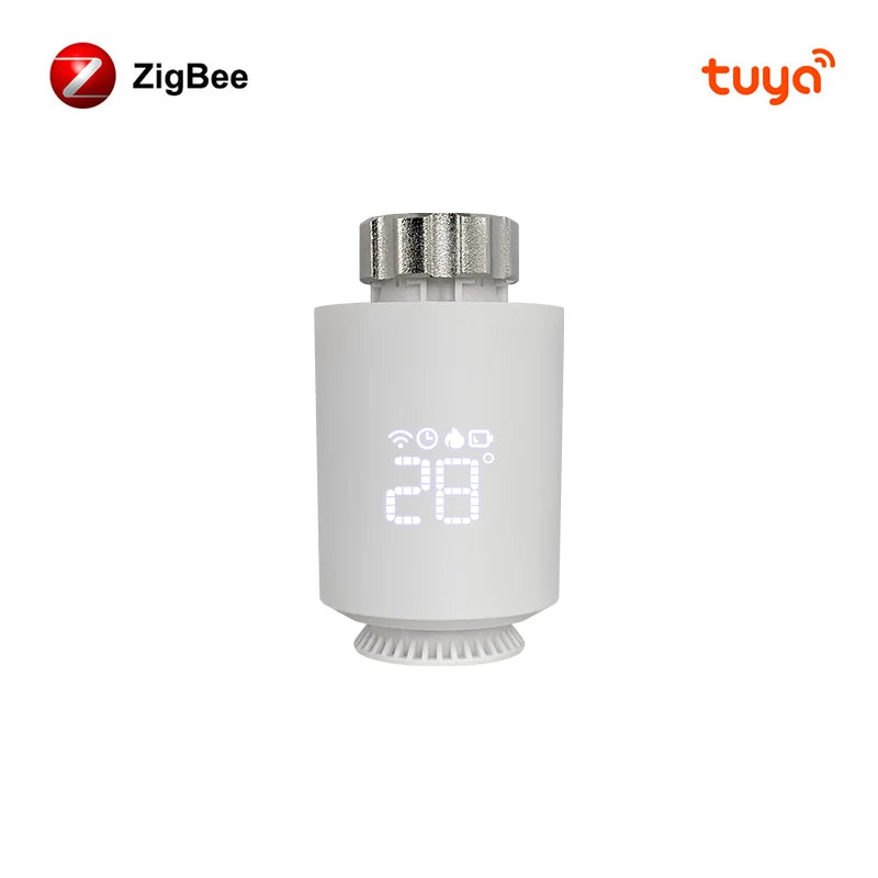 AVATTO Tuya ZigBee3.0 Thermostat Radiator Actuator Smart TRV Thermostatic Valve Controller Works With Alexa Google Home Alice