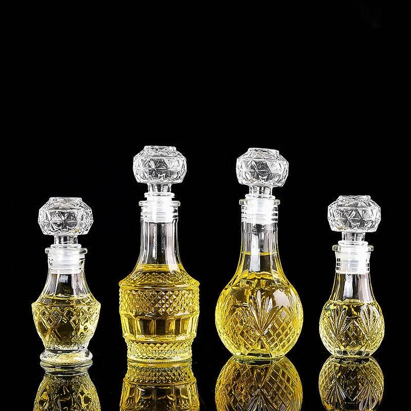 1Pcs 50ml Transparent Small Empty Spirit Whisky Wine Bottle Mini Glass Alcohol Liquor Bottles With Screw Cap Whiskey Decanter - P12 Hub Europe