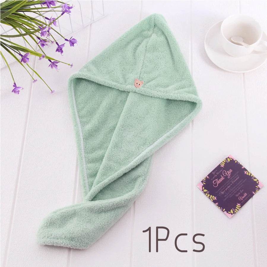 Quick-dry Hair Towel Women Hair Drying Hat Cap Hat Bath Hat Microfiber Solid Towel Cap Super Absorption Turban Hair Dry Cap - P12 Hub Europe