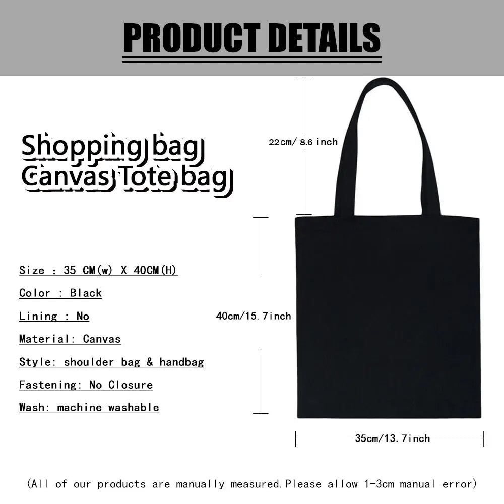 Kawaii Cats Cartoon Manga Tote Bag Beach Bag Shopper Bags Handbags Canvas Shoulder Bags Woman Shopping Bags High Capacity