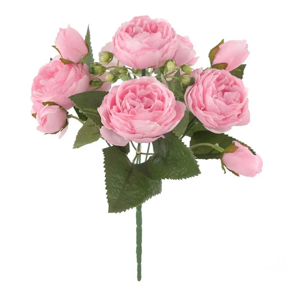 30CM Fake Roses Silk Peony Artificial Flowers Cheap New Year's Christmas Decorations Vase for Home Wedding Bridal Bouquet Indoor - P12 Hub Europe