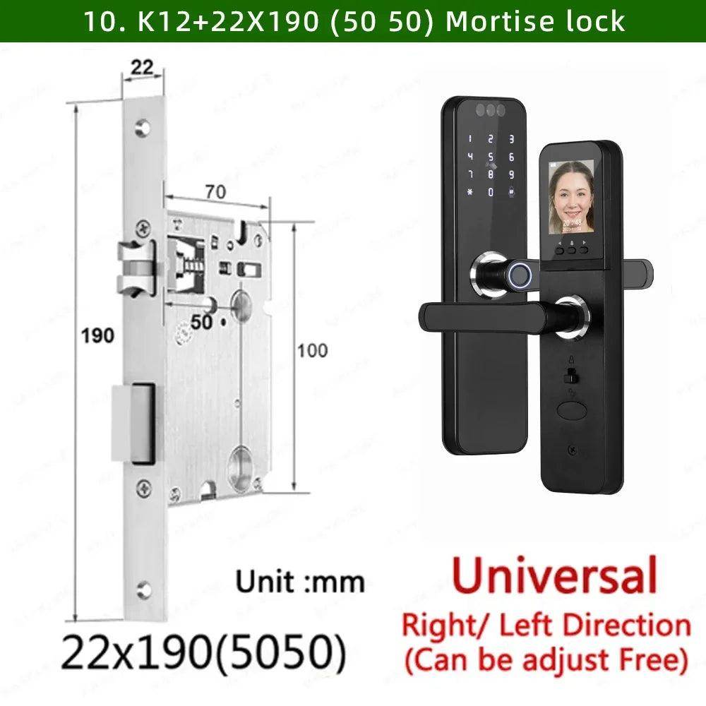 WiFi 3D Face Lock Camera, Screen, Fingerprint, 35-55mm - P12 Hub Europe