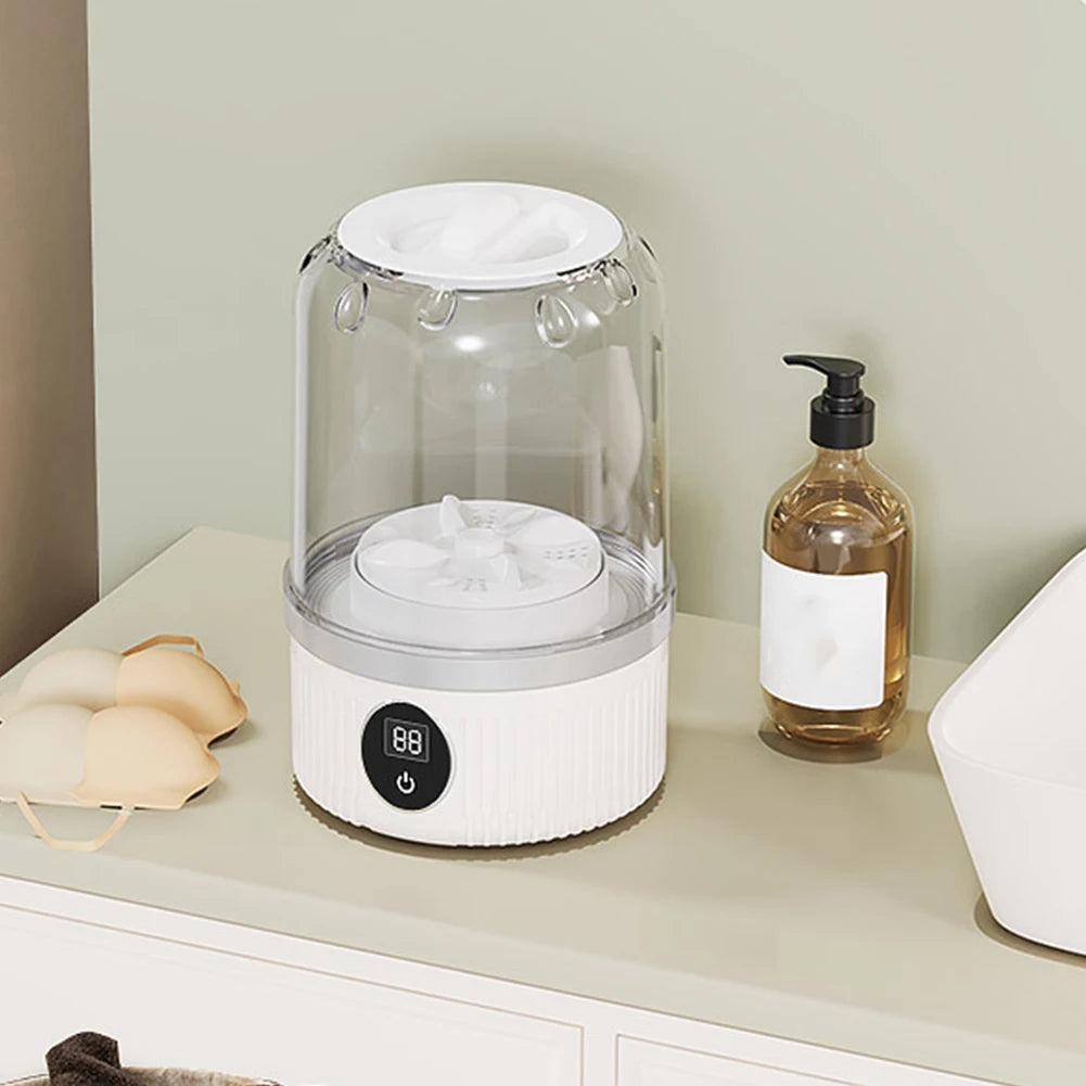 Wireless washing machine portable underwear cleaner 1L mini Socks Washing Machine Automatic Dehydratable Laundry Bucket