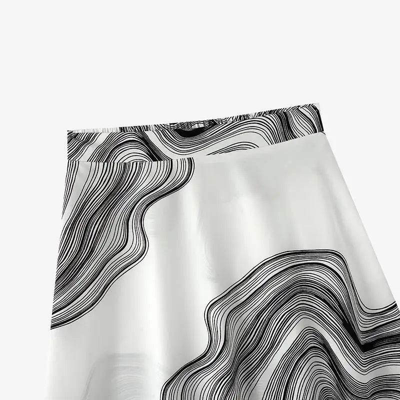 Women's Printed Midi Skirt - P12 Hub Europe
