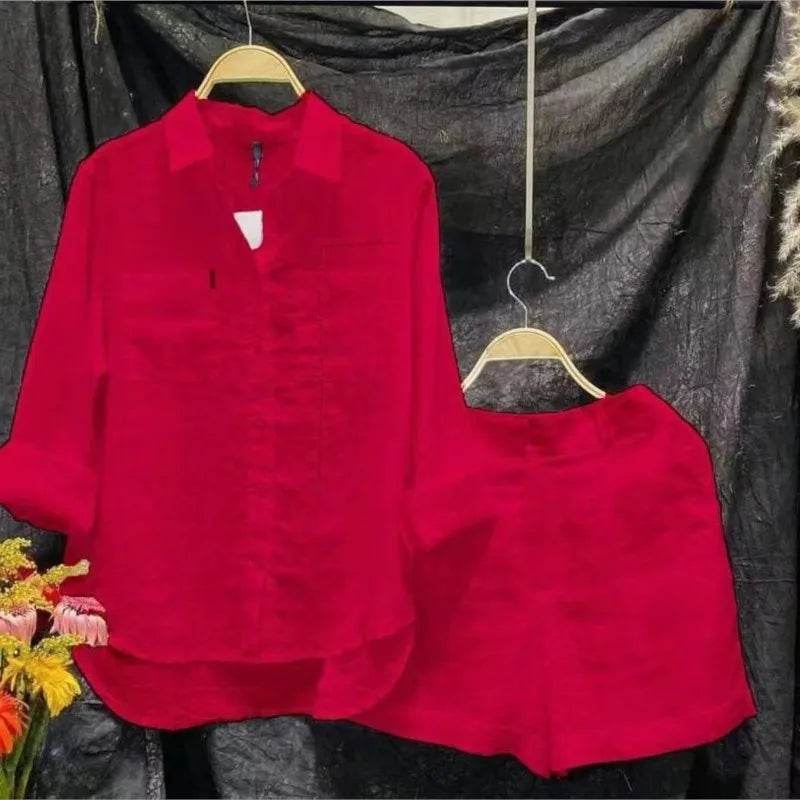 Cotton Linen Shorts Set - P12 Hub Europe