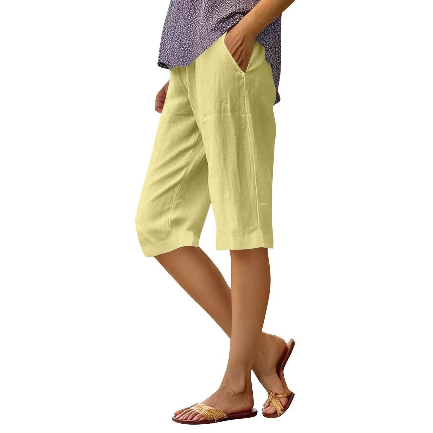 High Waist Solid Workout Capris - P12 Hub Europe